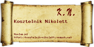 Kosztelnik Nikolett névjegykártya